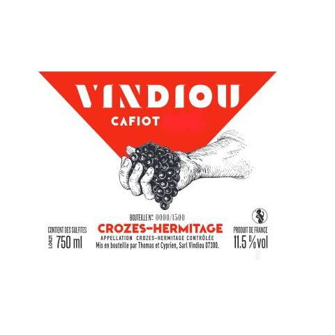 VINDIOU - Cafiot AOC Crozes-Hermitage 2022
